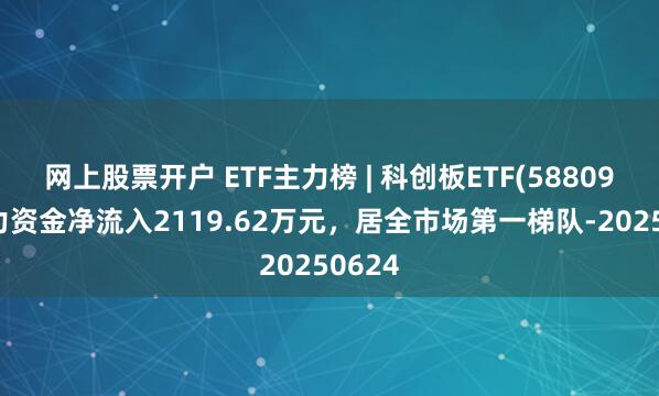 网上股票开户 ETF主力榜 | 科创板ETF(588090)主力资金净流入2119.62万元，居全市场第一梯队-20250624